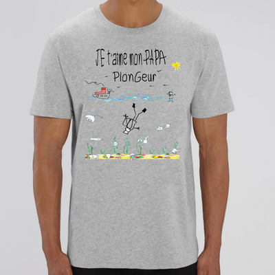 T-shirt plongée bio :  cadeau de fête des pères plongeur - MacJos