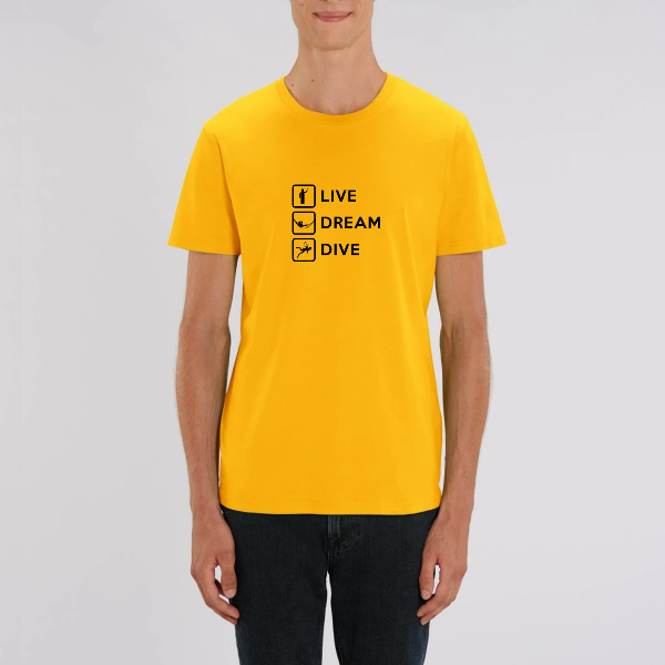 T-shirt plongée bio : Live Dream Dive - MacJos